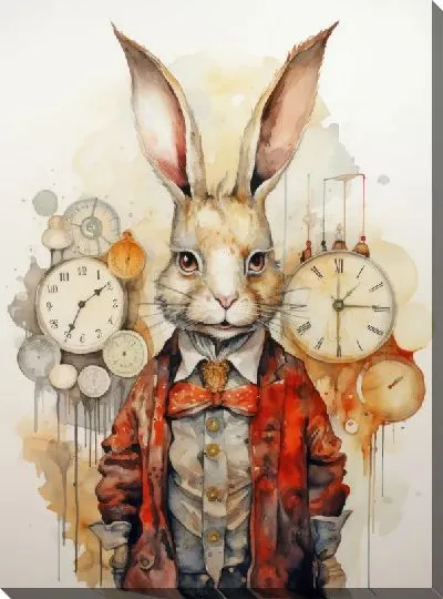 Постер Заяц и часы №101