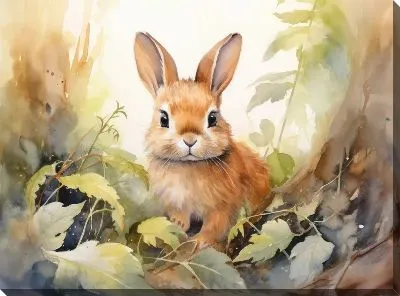 Картина маслом Заяц №106