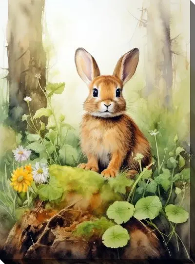 Картина маслом Заяц №107