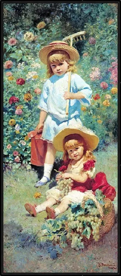 Картина Портрет детей художника