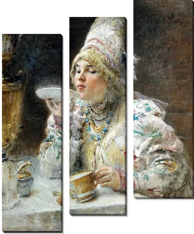 Картина За чаем