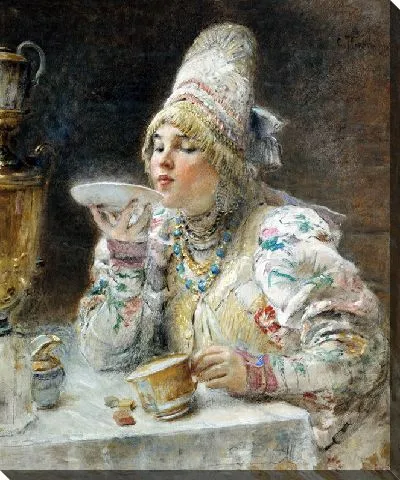 Картина За чаем