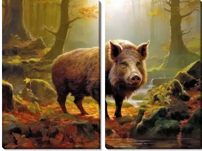 Модульная картина Кабан №1