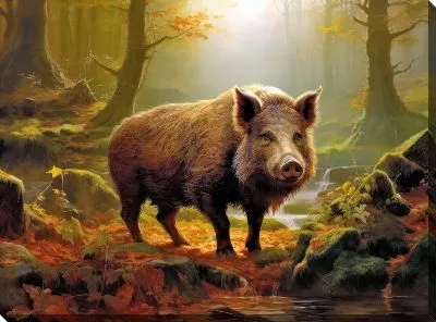 Картина маслом Кабан №1