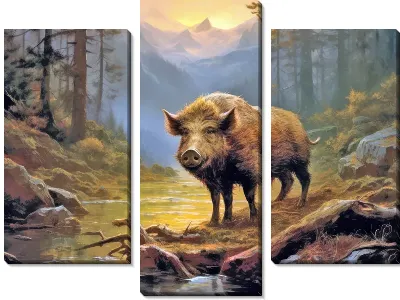 Модульная картина Кабан №3