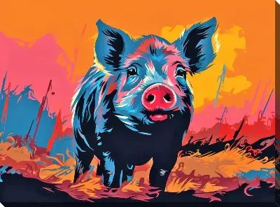 Картина маслом Кабан №4