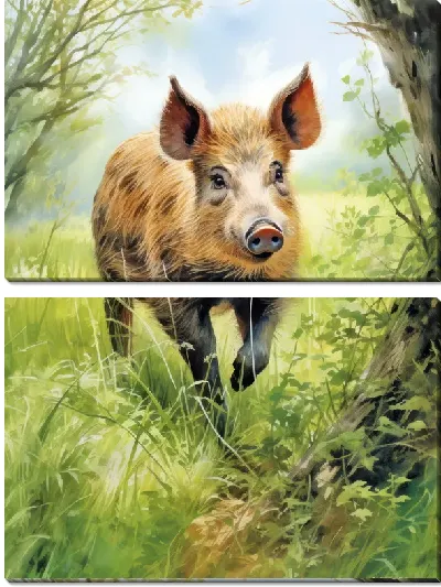 Модульная картина Кабан №6