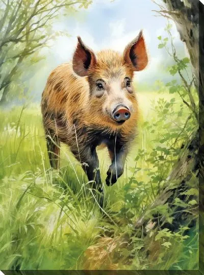 Картина маслом Кабан №6