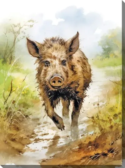 Картина маслом Кабан №8