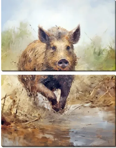 Модульная картина Кабан №9