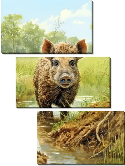 Модульная картина Кабан №10