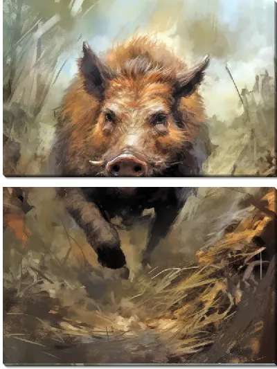 Модульная картина Кабан №11