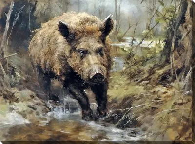 Картина маслом Кабан №12