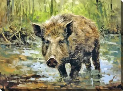 Картина маслом Кабан №13
