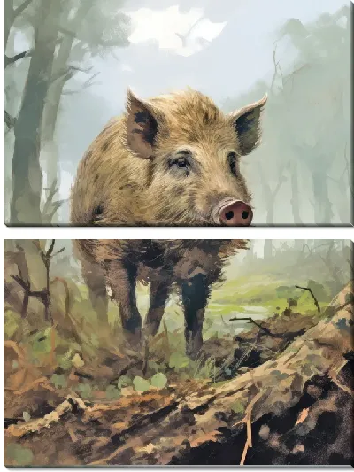 Модульная картина Кабан №15