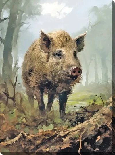 Картина маслом Кабан №15