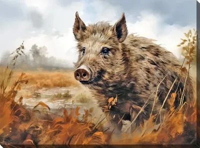 Картина маслом Кабан №17