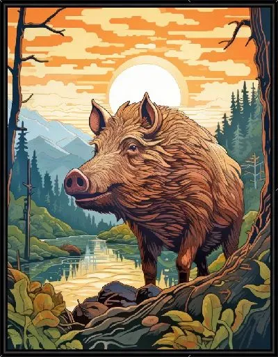 Картина Кабан №19