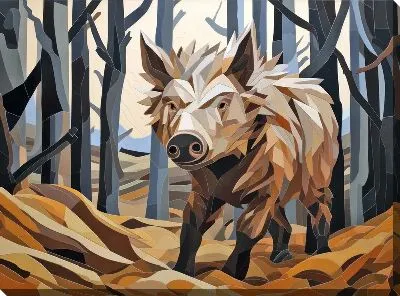 Картина маслом Кабан №20