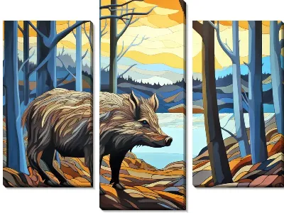 Модульная картина Кабан №21