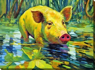 Картина маслом Кабан №29