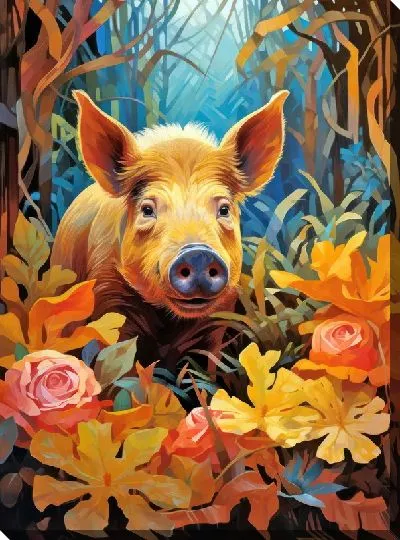 Картина маслом Кабан №31