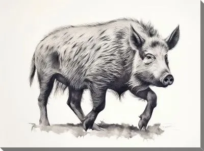 Картина маслом Кабан №33