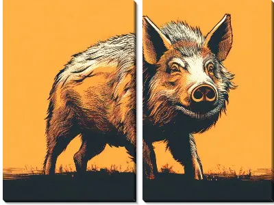Модульная картина Кабан №34
