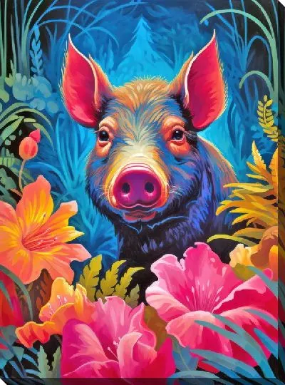 Картина маслом Кабан №36