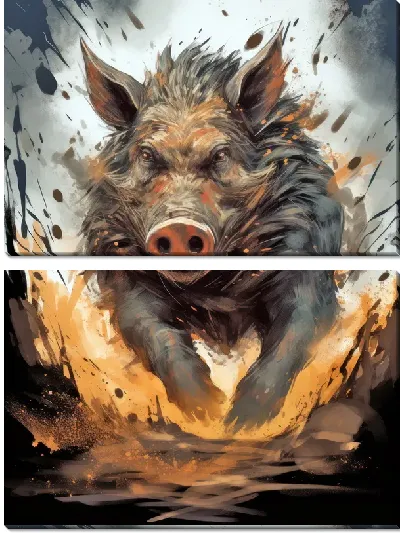 Модульная картина Кабан №47