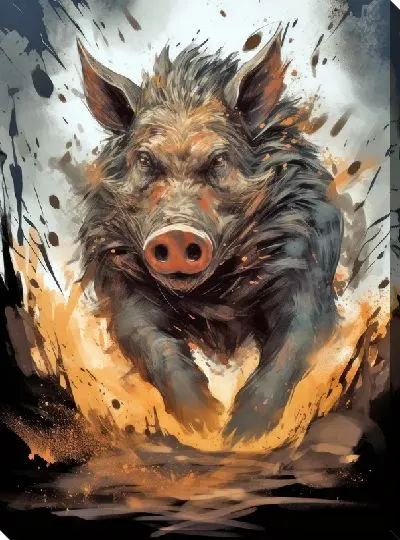 Картина маслом Кабан №47