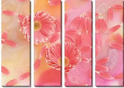 Модульная картина Герберы №13