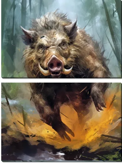 Модульная картина Кабан №50