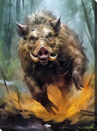 Картина маслом Кабан №50