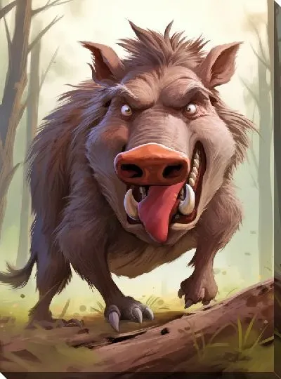 Картина маслом Кабан №53