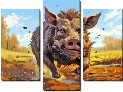 Модульная картина Кабан №54