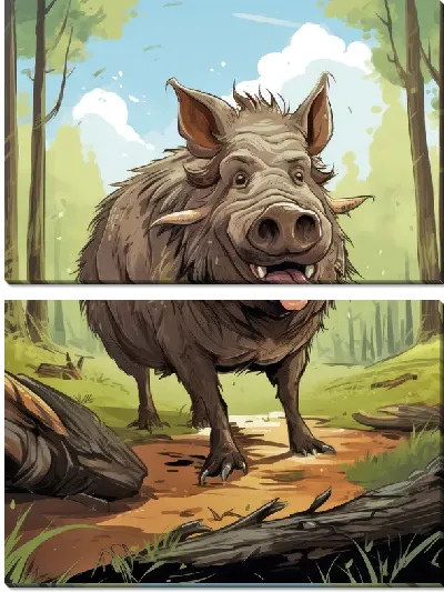 Модульная картина Кабан №55