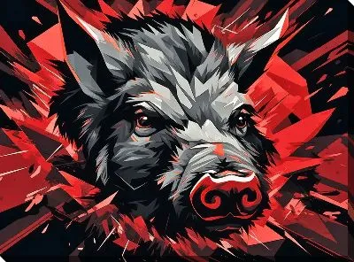 Картина маслом Кабан №57