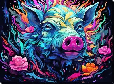 Картина маслом Кабан №64