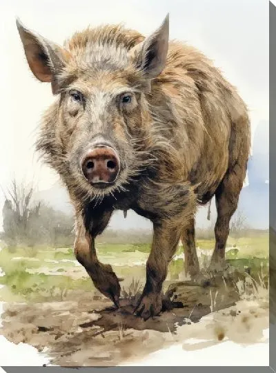 Картина маслом Кабан №65