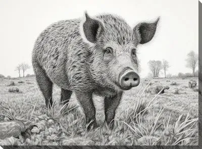 Картина маслом Кабан №72