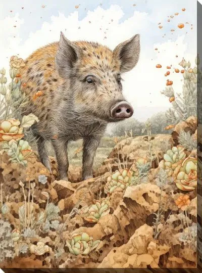 Картина маслом Кабан №73