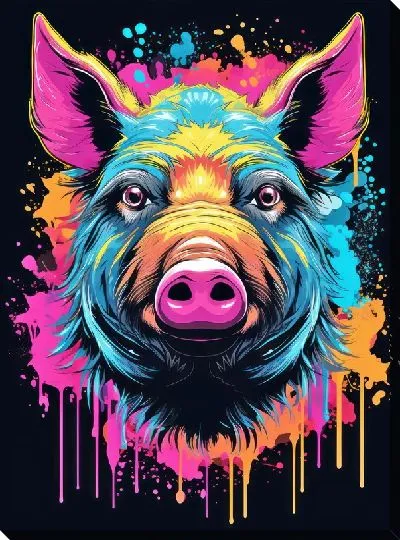 Картина маслом Кабан №74