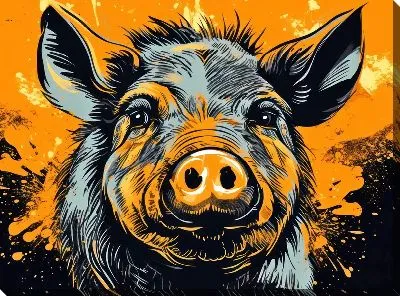 Картина маслом Кабан №75