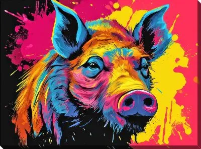 Картина маслом Кабан №76