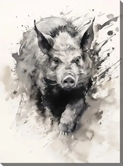 Картина маслом Кабан №79