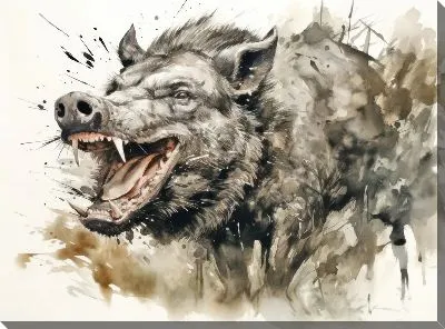 Картина маслом Кабан №81