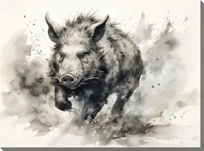 Картина маслом Кабан №82