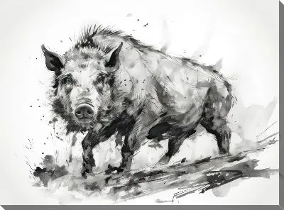 Картина маслом Кабан №83