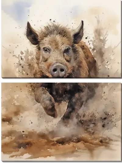 Модульная картина Кабан №87